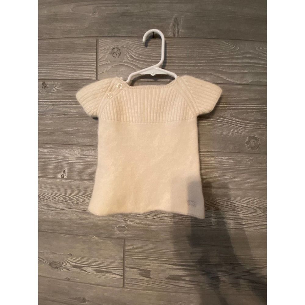 Burberry Kids Ivory Merino Wool Cashmere Knit Sweater Dress 12M 80cm Scotland
